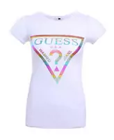 tee shirt mujer guess short sleeve genereux cotton 2013 france sm brilliant white